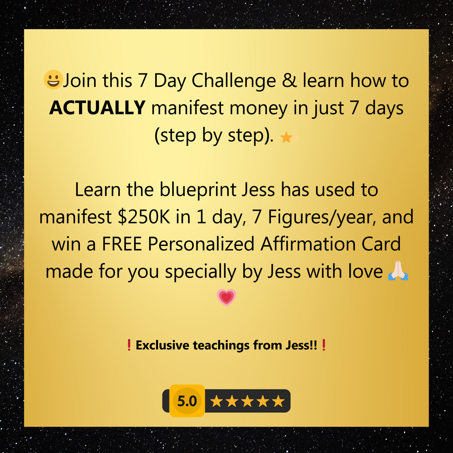 Manifest Money Masterclass