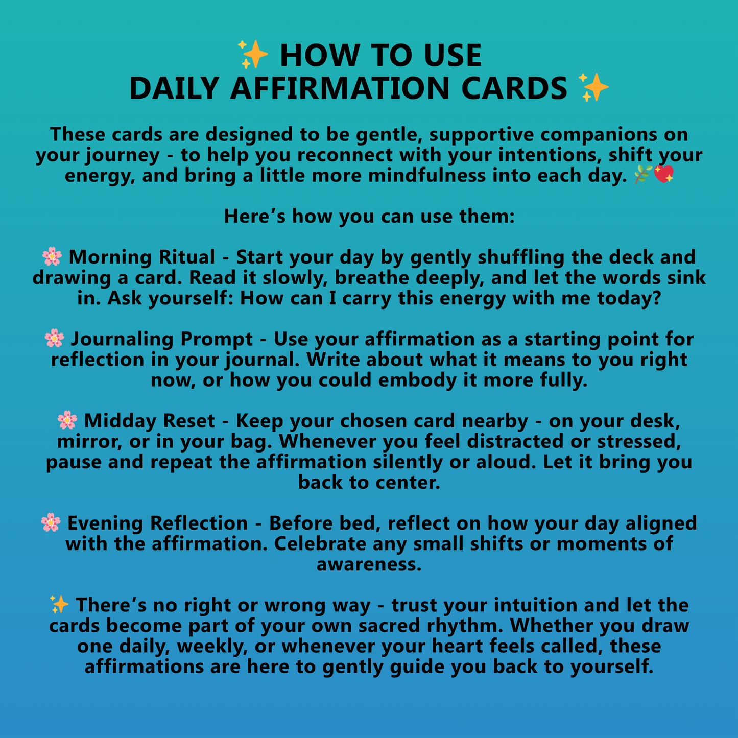 Daily Gratitude Affirmations Cards (Printable)