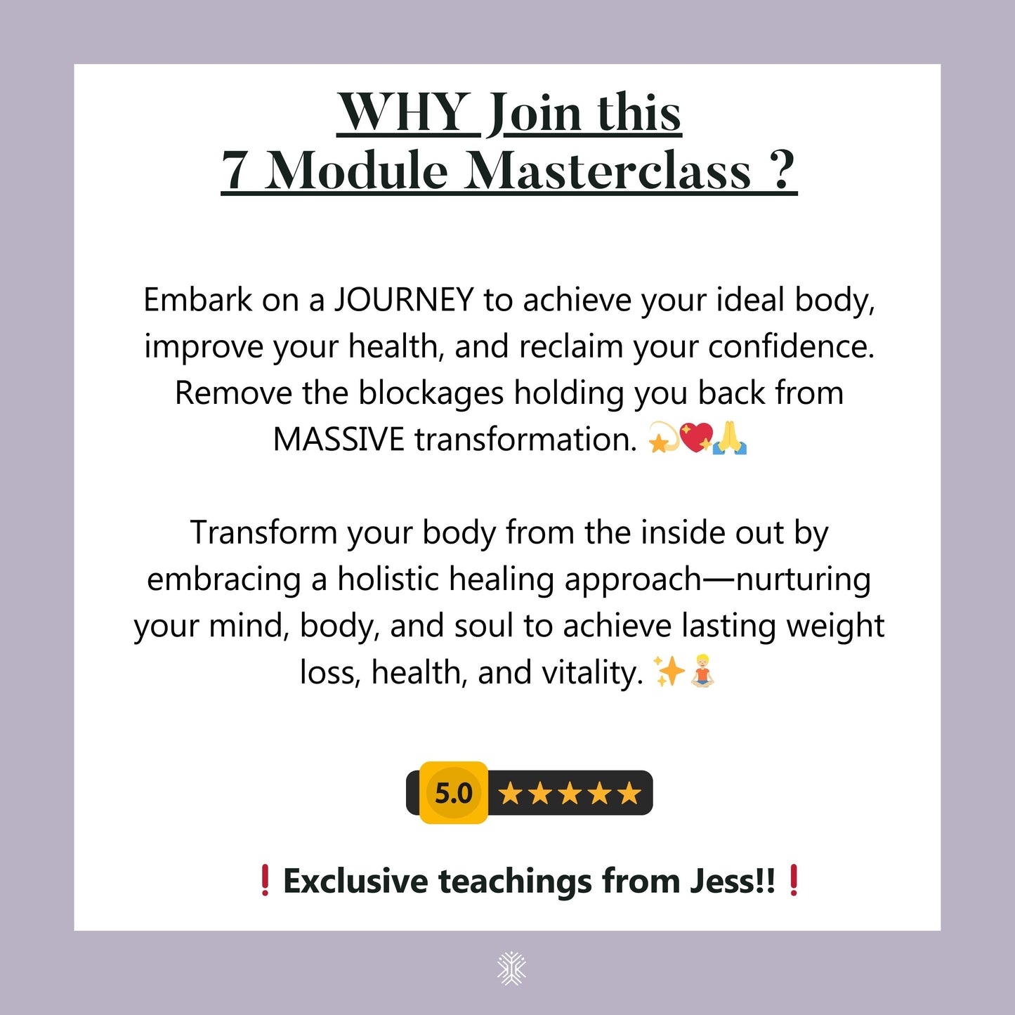 Weight Loss Masterclass: Transform from Within